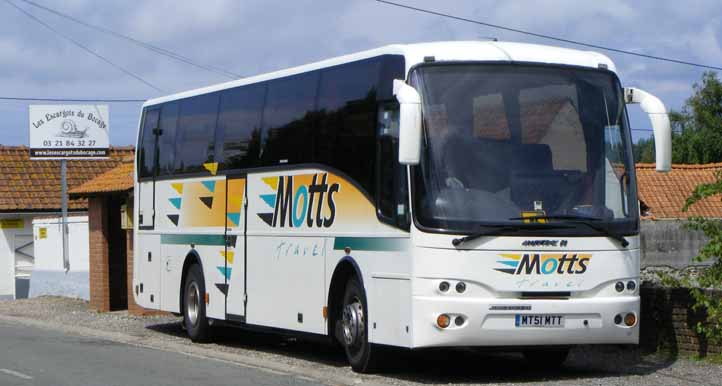 Motts Travel Volvo B10M Jonckheere Mistral Snail Farm MT51MTT